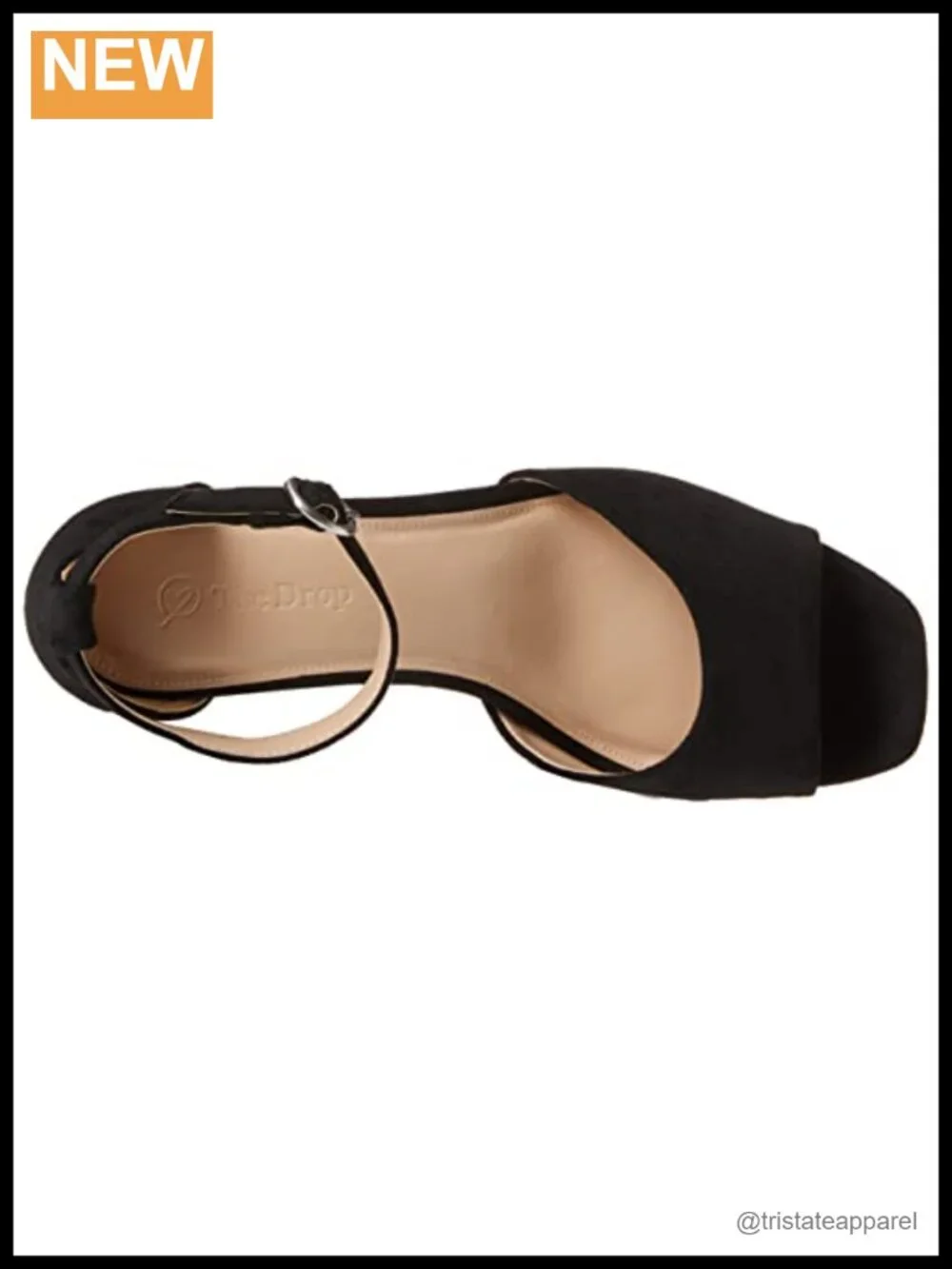 Platform Sandal 4 Inch Block Heel Micro Suede Padded Footbed Ankle Strap